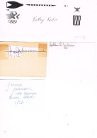 JEUX OLYMPIQUES - AUTOGRAPHES DE MEDAILLES OLYMPIQUES - CONCURRENTS DES ETATS-UNIS  - - Handtekening