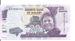 MALAWI 20 KWACHA 2016 UNC P 63 C - Malawi