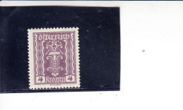 AUSTRIA  1922-4 - Unificato  257* (L) - Simboli - Ungebraucht