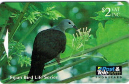 Fidji Fiji TELECARTE PHONECARD Telecom Pacific Pigeon Bird Oiseau Ducula 2 Dolalrs Ut BE - Figi