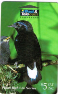 Fidji Fiji TELECARTE PHONECARD Telecom Oiseau Birdlamprolia Silktail 1994 5 Dollars Ut BE - Figi