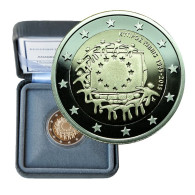 Cyprus Coin 2 Euro 2015 Proof 30 Years European Flag Bimetallic CoA + Box 00378 - Cipro