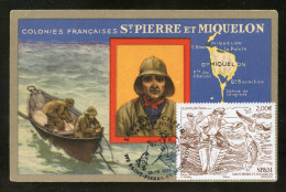 SAINT PIERRE ET MIQUELON (2023) Carte Maximum Card - Le Petit Pêcheur, Fishing Boat, Fisherman, Pêche - Tarjetas – Máxima