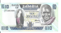 ZAMBIE 10 KWACHA ND1980-88 UNC P 26 E - Zambie