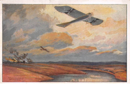 Illustrateur - N°68294 - Schulze - Avions Au-dessus D'un Feu - Schulze, Hans Rudolf