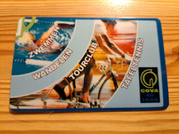 Prepaid Phonecard Netherlands, ATW - GOva 40 Jaar, Swimming, Bicycle, Bike - Cartes GSM, Prépayées Et Recharges