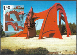 Israel 1995 Maximum Card Stabile Jerusalem Alexander Calder Art [ILT1644] - Cartes-maximum