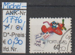 1989 - PORTUGAL - FM/Grußmarken "Postflugzeug, Briefe" 60 E Mehrf. - O Gestempelt - S.Scan (port 1776o) - Gebraucht