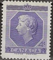 CANADA 1953 Coronation - 4c. - Violet MH - Nuovi