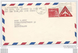 96 - 13 - Entier Postal Envoyée Du USS Shangri La En Suisse 1965 - 1961-80