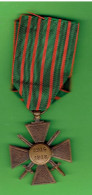 MEDAILLE MILITAIRE CROIX DE GUERRE 1914 1918 FRANCE MILITARIA - Frankreich