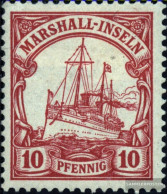 Marshall-Islands (German. Colonies.) 15 With Hinge 1901 Ship Imperial Yacht Hohenzollern - Marshalleilanden