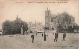 FRANCE - Le Mans - Vue Sur Le Tunnel , Le Monument Wilbur Wright Et La Cathédrale - Carte Postale Ancienne - Le Mans