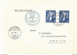 13 - 95 - Enveloppe   Vol Ballon Expo Nationale 1939 - Altri & Non Classificati