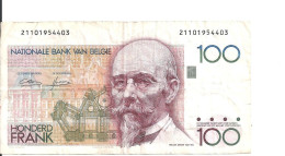 BELGIQUE 100 FRANCS ND1982-94 VF P 142 - 100 Francs