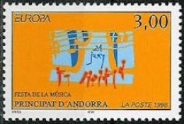 Europa CEPT 1998 Andorre Français - Andorra Y&T N°504 - Michel N°525 *** - 3f EUROPA - 1998