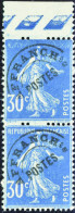 France Variétés Préoblitérés N°60 30c Semeuse Bleu" République Française" Absent Tenant à Normal Qualité:** - Non Classés