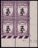 France Coins Datés Taxes N°65 5f/1f Lilas 11-12-26 Qualité:** - Taxe