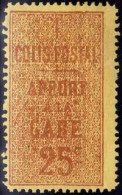 France Colis Postaux  N°3 25c Brun Sur Jaune  Dentelé 13 1/2 Qualité:* - Nuovi