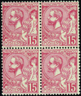 Monaco  N°15 15c Rose Bloc De 4 Qualité:** - Autres & Non Classés