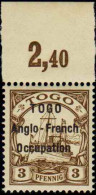 Togo  N°30 3 Pfennig Brun Qualité:** - Sonstige & Ohne Zuordnung