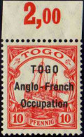 Togo  N°34 10 Pfennig  Rouge Bdf Qualité:** - Sonstige & Ohne Zuordnung