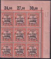 Togo  N°37 30 Pfennig  Rouge Et Noir Sur Saumon Bloc De 9 Cdf(1 Ex 37b) Qualité:** - Andere & Zonder Classificatie