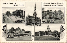 BELGIQUE - Souvenir De Bruxelles - Greetings From Brussels - Carte Postale Ancienne - Otros & Sin Clasificación