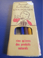 Petite Boite Publicitaire  De Crayons De Couleur /Cacao VAN HOUTEN /Dessert Instantané/Vers 1950-60      CAH374 - Autres & Non Classés