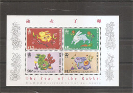 Hong-Kong - Année Du Lapin ( BF 7 XXX -MNH ) - Blocks & Kleinbögen