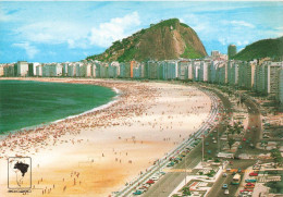BRÉSIL - Rio De Janeiro - Praia De Copacabana - Colorisé - Carte Postale - Rio De Janeiro