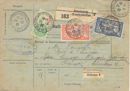 ALSACE LORRAINE1927  Bulletin D'expédition Strasbourg à Limoges Merson Semeuse Et Fiscal ,24 10 1927 - Altri & Non Classificati