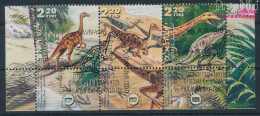 Israel 1576-1578 Mit Tab (kompl.Ausg.) Dreierstreifen Gestempelt 2000 Struthiomimus (10253289 - Used Stamps (with Tabs)