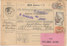 ALSACE LORRAINE1931  Bulletin D'expédition STASBOURG à BRIANCON Mont Saint Michel Semeuse Et Fiscal - Andere & Zonder Classificatie