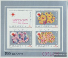 Makedonien Z Miniature Sheet 6B (complete Issue) Zwangszuschlagsmarken Unmounted Mint / Never Hinged 1993 Red Cross - Macedonie