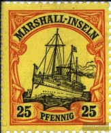 Marshall-Islands (German. Colonies.) 17 With Hinge 1901 Ship Imperial Yacht Hohenzollern - Marshall Islands