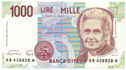 1000 LIRE MARIA MONTESSORI SERIE SOSTITUTIVA XB 12/11/1993 FDS-/FDS - Other & Unclassified