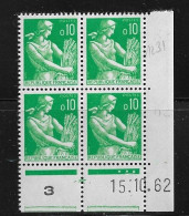 FRANCE   1962 N° 1231**  DU 15.10.62 GOMME D'ORIGINE SANS CHARNIÈRE  NEUF TTB - 1960-1969