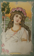 Art Nouveau Femme No. 1 - Style Mucha - Ed. Emile Storch Vienne 1901 - 1900-1949