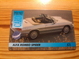 Prepaid Phonecard United Kingdom, International Phonecard - Car , Alfa Romeo - Emissions Entreprises