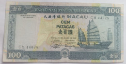 Nota 100 Patacas 13-07-1992 Macau - Macau