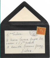Portugal , 1996 , GAVIÃO Postmark , Alentejo , Mourning Mail Envelope , 14 X 9 Cm - Storia Postale