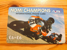 Prepaid Phonecard United Kingdom, Nomi Call - Motorbike - Emissions Entreprises