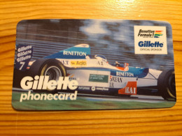 Prepaid Phonecard United Kingdom, TCS - Car Race, Formula 1, Gillette - Emissions Entreprises