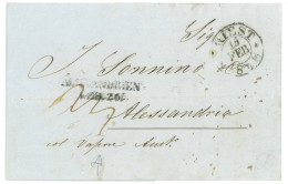 P2343 - EGYPT , 1848 ALEXANDRIEN (AUSTRIAN RECEIVING MARK) SCARCE, FROM LETTER ARRIVING FROM TRIESTE. - Vorphilatelie