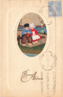 FÊTES - VŒUX - Bonne Année - Dessin D'enfants - Colorisé - Carte Postale Ancienne - Nouvel An