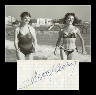 Colette Fleury (1929-2015) - Actrice Française - Rare Page Signée - Cannes 1956 - Actors & Comedians