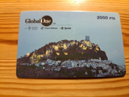 Prepaid Phonecard Spain, Global One - Sonstige & Ohne Zuordnung