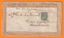 1905 - Enveloppe Commerciale (bureau Français Alexandrie) Vers AMSTERDAM, Nederland - 5 C Blanc Alexandrie - Covers & Documents