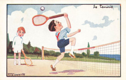 Tennis * CPA Illustrateur Tito SAUBIDET * Sport * Tito Saubidet Série 47 N°475 - Tennis